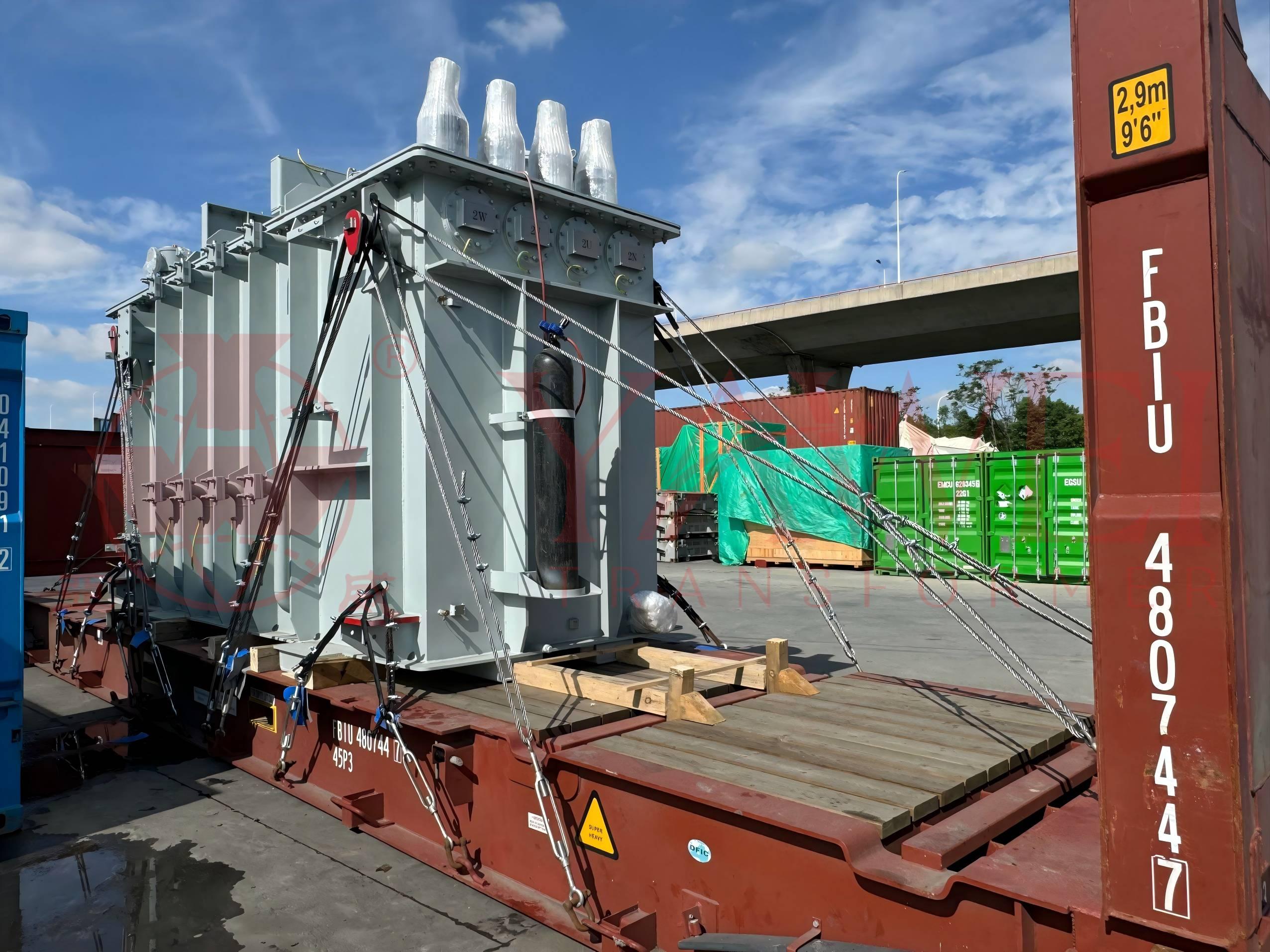 25MVA power transformer packaging on port